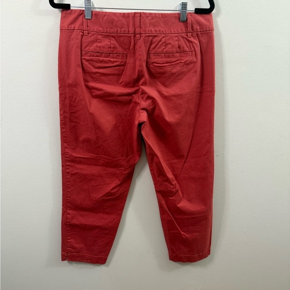 Ann Taylor Loft Mid-Rise Cropped Coral Red Size 6 - Picture 5 of 5